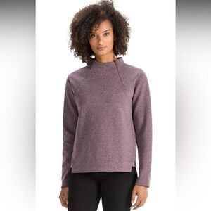 Nau Hyperspacer Funnel Neck Pullover Plum Heather S Minimalist Athleisure